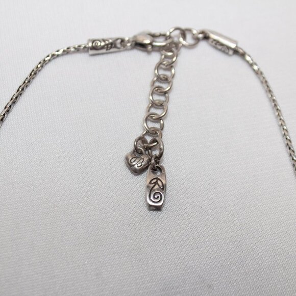 RETIRED Brighton 16"-18" Blue Crystal Round Decorative Bezel Slide Necklace - Picture 7 of 12